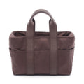 Hermes Handbag Acapulco PM Dark Brown Leather Canvas