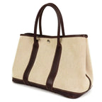 Hermes Garden Party TPM Brown Natural Silver Toile Buffalo 2-Way Tote Bag — view 2
