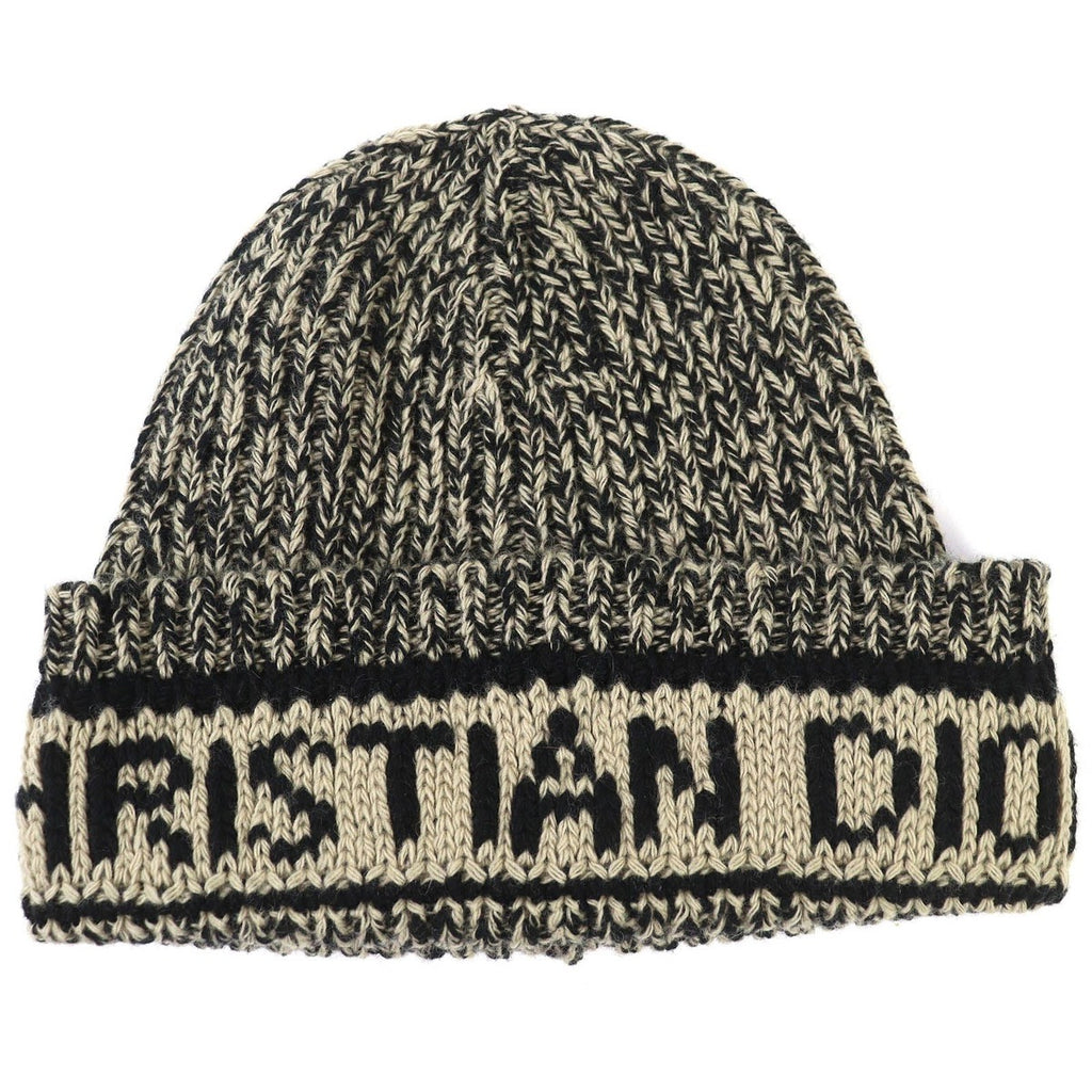 Dior Christian Wool Cashmere Logo Knit Cap Beige Black — view 6