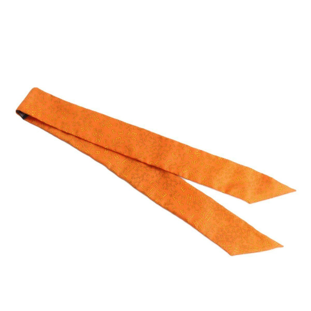 Hermes Twilly Alphabet Silk Orange