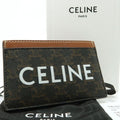Celine Card Holder 10 B702 cly.04 lu Triomphe Canvas Case Logo Print Pass