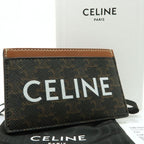 Celine Card Holder 10 B702 cly.04 lu Triomphe Canvas Case Logo Print Pass