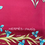 Hermes Scarf Silk Carre 90 Cheval Fleuri Flower Blooming Horse Bordeaux — view 6