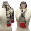 Louis Vuitton Bandeau Trunk Brown Thais Calf Ribbon Scarf Silk