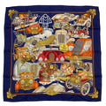 Hermes Scarf Silk Carre 90 L'elegance Et le Confort en Automobile Comfort Navy