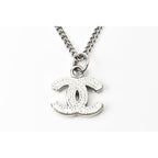 Chanel Coco Mark CC Rhinestone Silver White — view 4