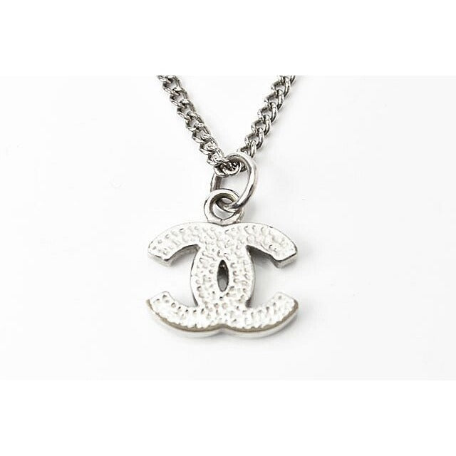 Chanel Coco Mark CC Rhinestone Silver White — view 4