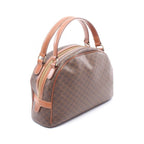Celine Handbag Macadam Dark Brown Canvas Leather — view 2