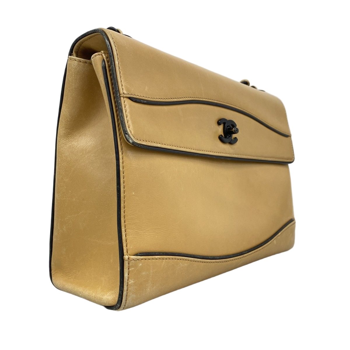 Chanel Shoulder Bag Leather Brown — view 2