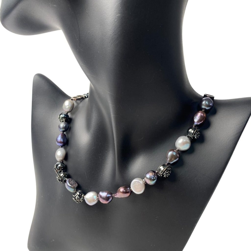 Dior Rose Pearl Freshwater Necklace Pendant Choker — view 2