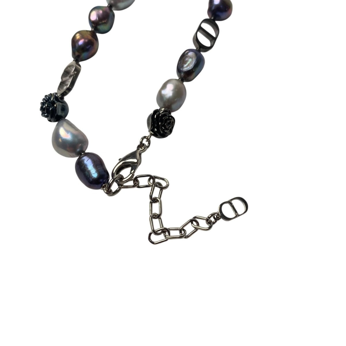 Dior Rose Pearl Freshwater Necklace Pendant Choker — view 6