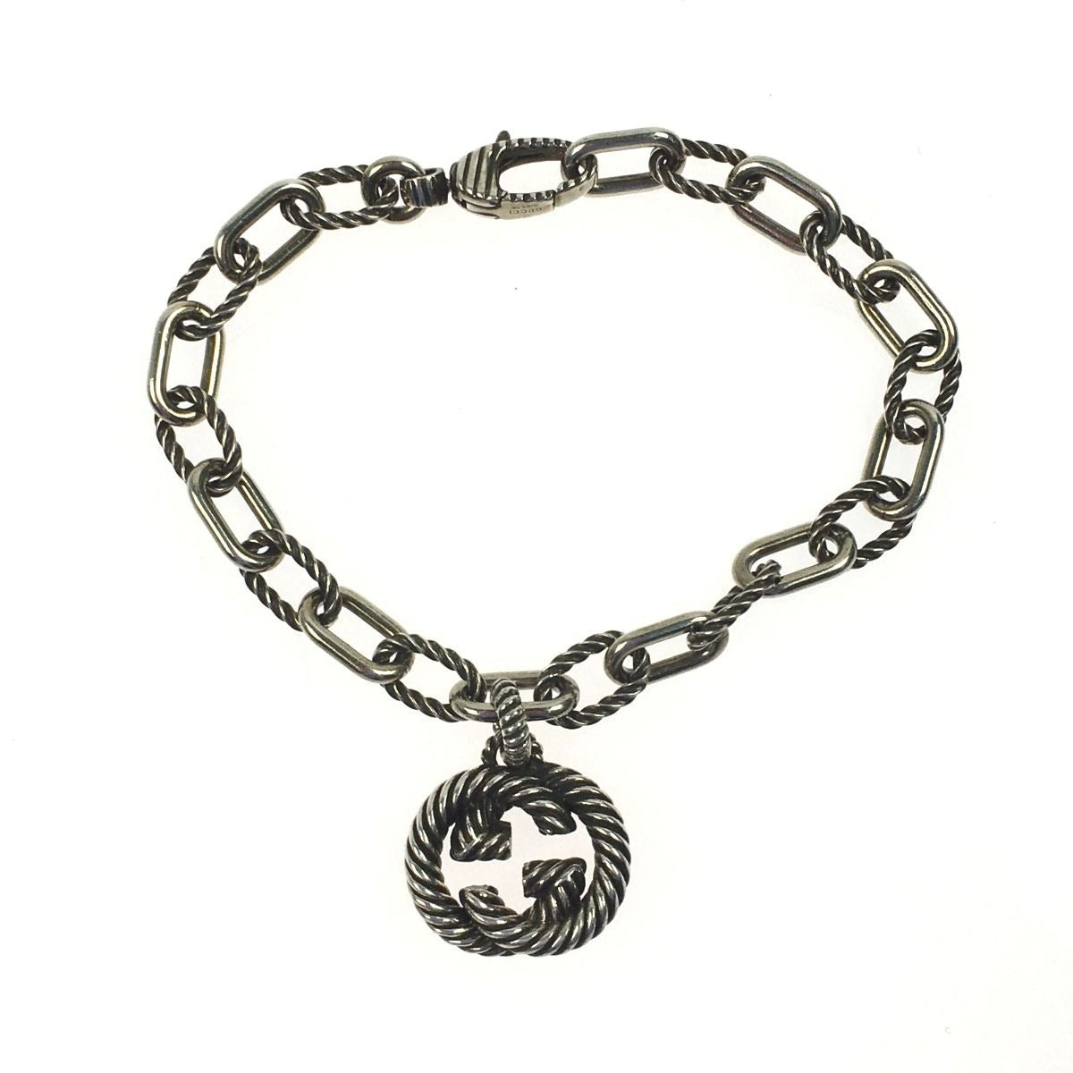 Gucci Interlocking G Bracelet Silver 925 Size 16 — view 2
