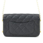 Chanel Shoulder Lambskin Black Wallet — view 3