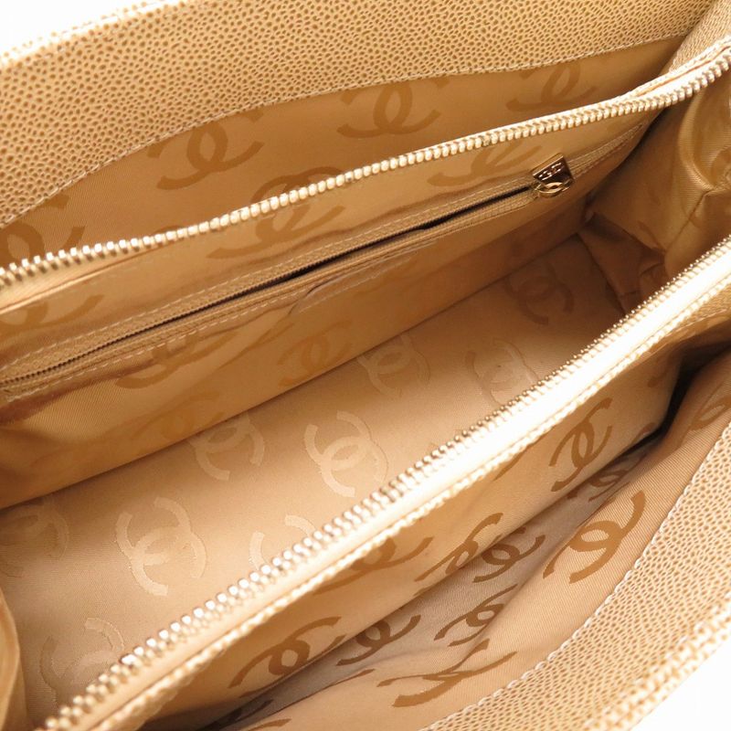 Chanel Caviar Leather Beige 7 Series Tote Bag 0005 — view 7