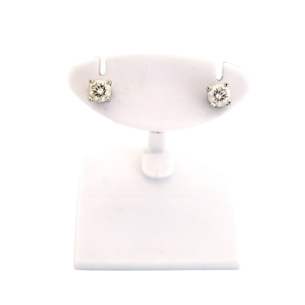 Tiffany & Co Earrings Solitaire Platinum Diamond — view 2