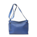 Loewe Web Media Messenger Blue Light Grain Calfskin Leather Blue.