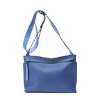 Loewe Web Media Messenger Blue Light Grain Calfskin Leather Blue.