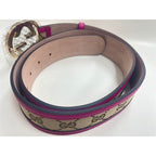 Gucci Belt GG Brown Beige Pink Fwcgg 8961 — view 2