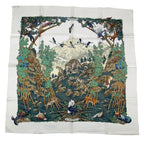 Hermes Carre 90 Sichuan Silk Scarf White — view 2