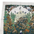 Hermes Carre 90 Sichuan Silk Scarf White — view 3