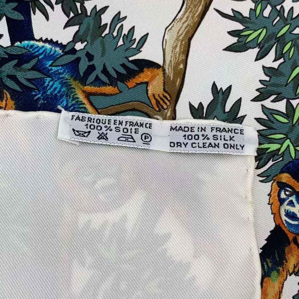 Hermes Carre 90 Sichuan Silk Scarf White — view 7