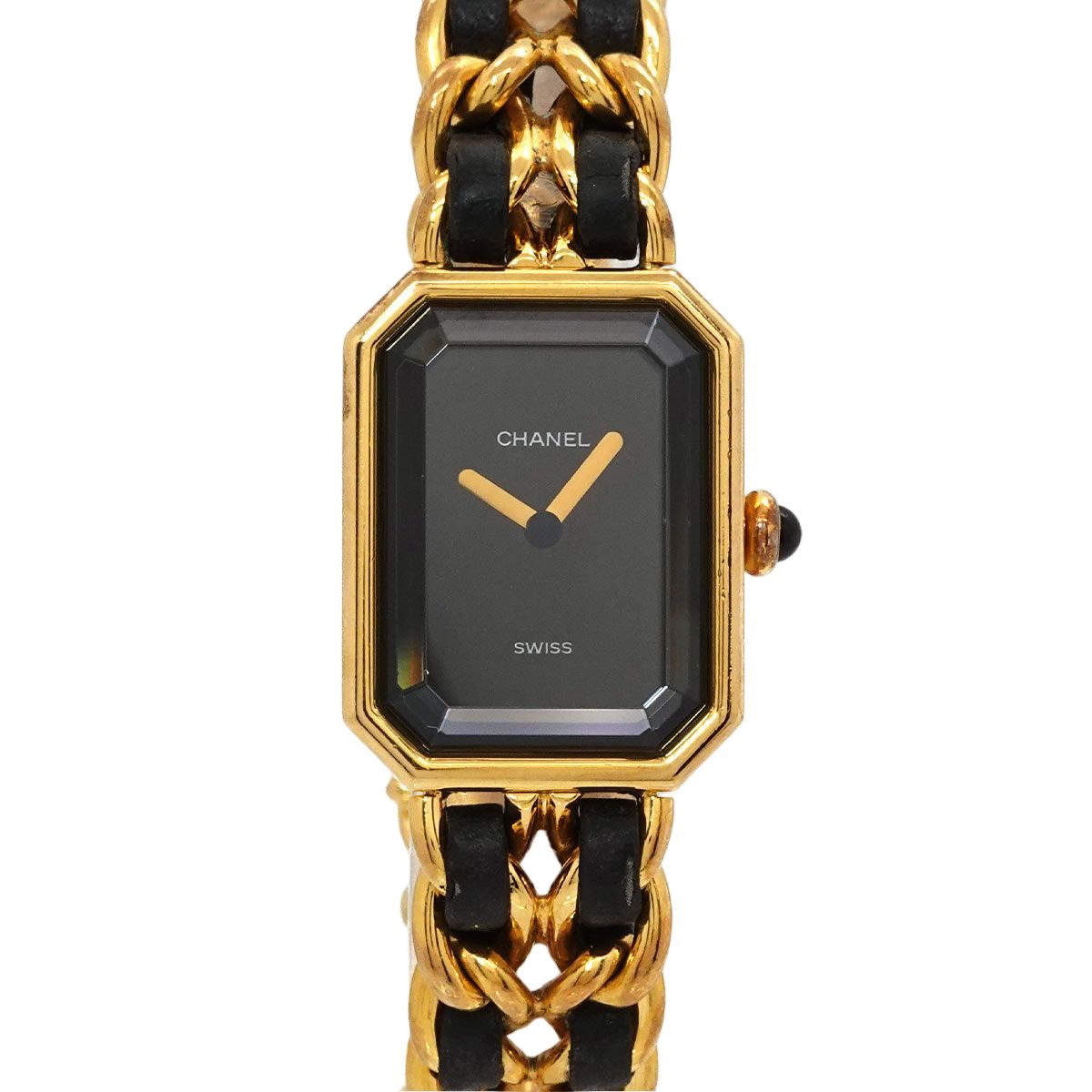 Chanel Premiere L Vintage Watch Black Gold