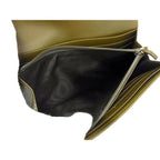 Gucci Leather Belt Motif Folded Long Wallet Women Khaki Bp1211 — view 5