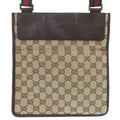 Gucci Sherry Line GG Canvas Messenger Bag 27639 Body Leather Brown