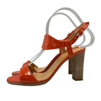 Hermes Heel Sandals Orange Logo 36.5 — view 2