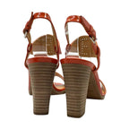 Hermes Heel Sandals Orange Logo 36.5 — view 6