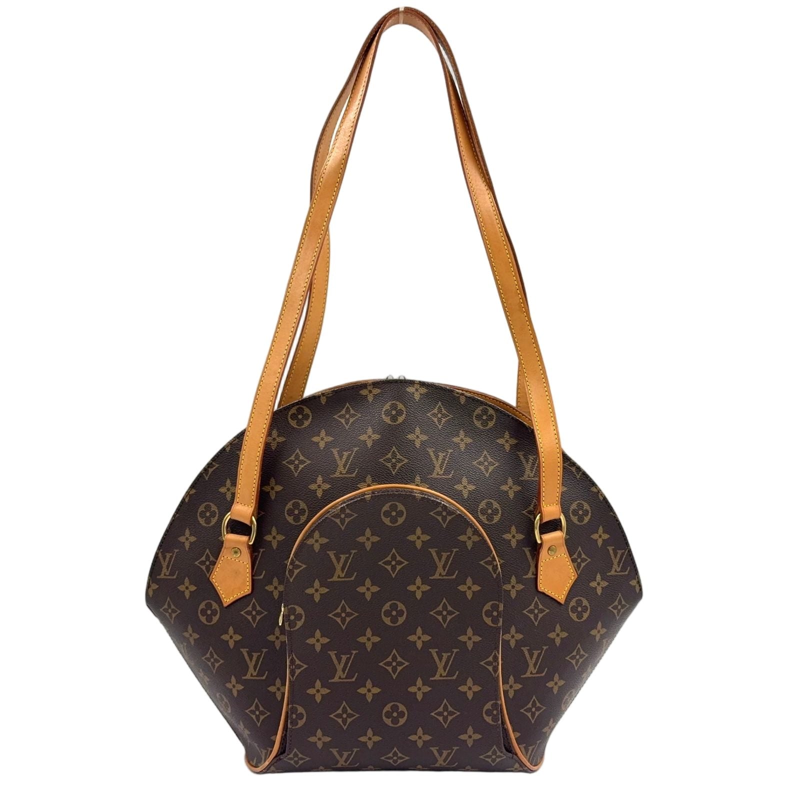 Louis Vuitton Ellipse Shopping Monogram Leather Brown Light Shoulder Bag Gold