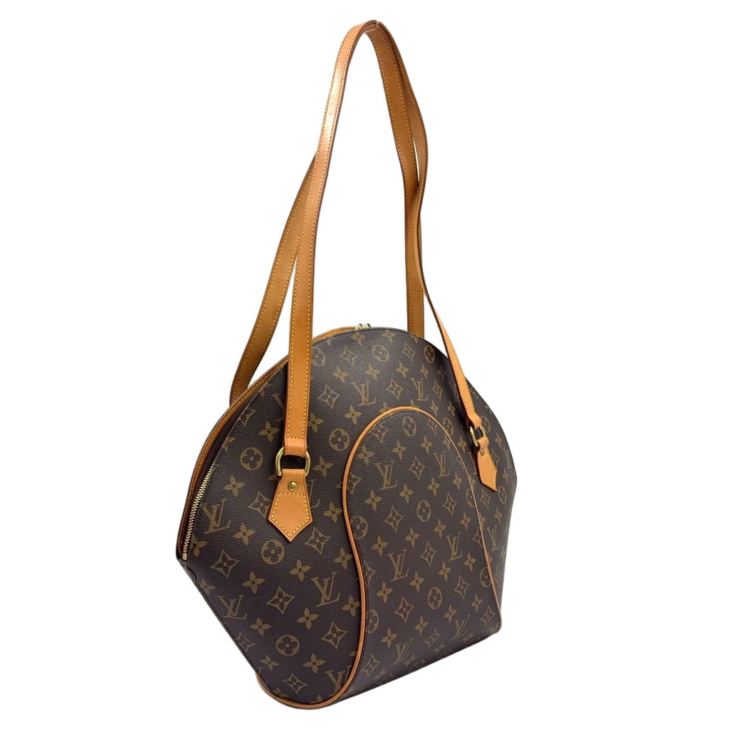 Louis Vuitton Ellipse Shopping Monogram Leather Brown Light Shoulder Bag Gold — view 2