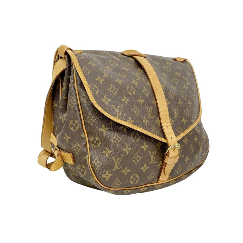 Louis Vuitton Shoulder Bag Monogram Saumur 35 Brown — view 2