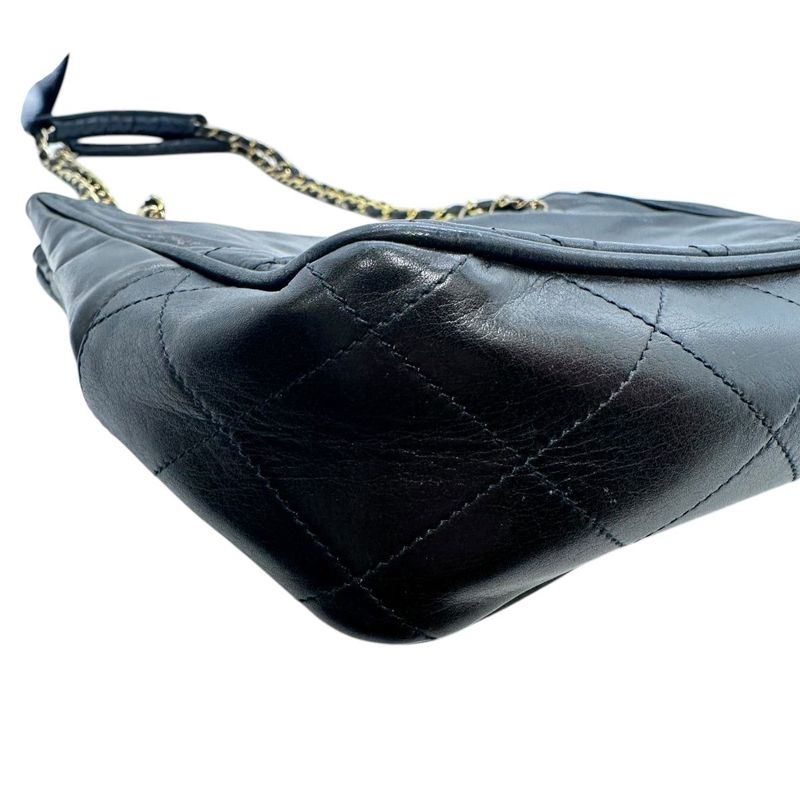 Chanel Quilted Chain Shoulder Bag Black 1877 — view 5