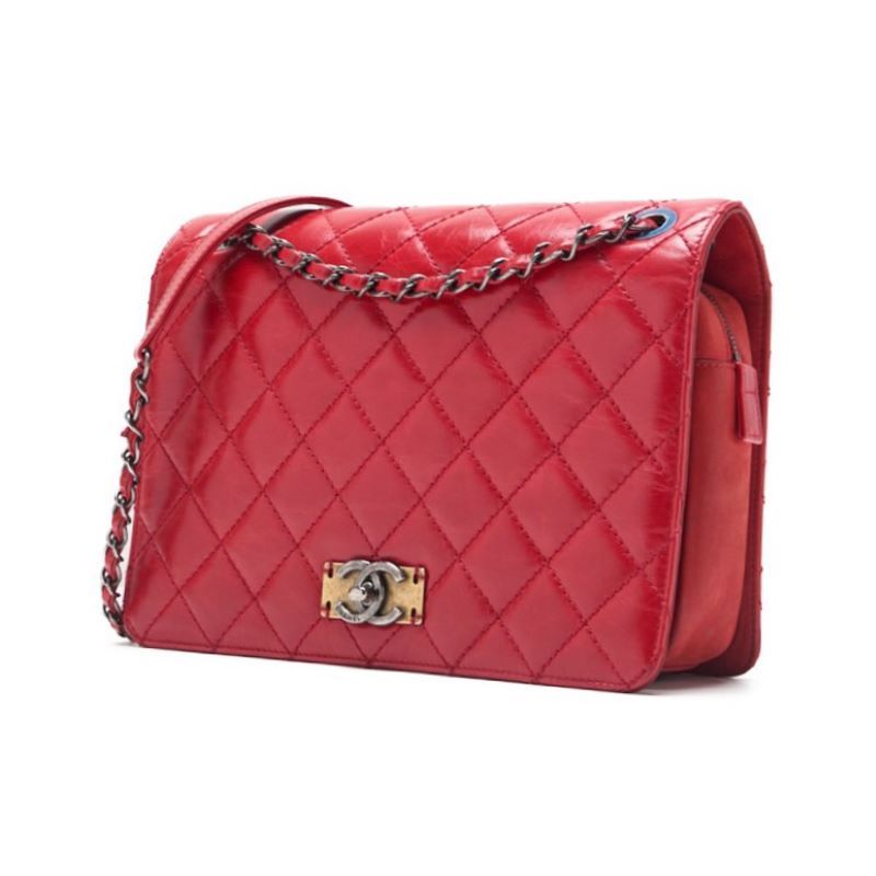 Chanel Quilted Turnlock Chain Shoulder Vintage Calf Black With Silver — view 2