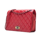 Chanel Quilted Turnlock Chain Shoulder Vintage Calf Black With Silver — view 2