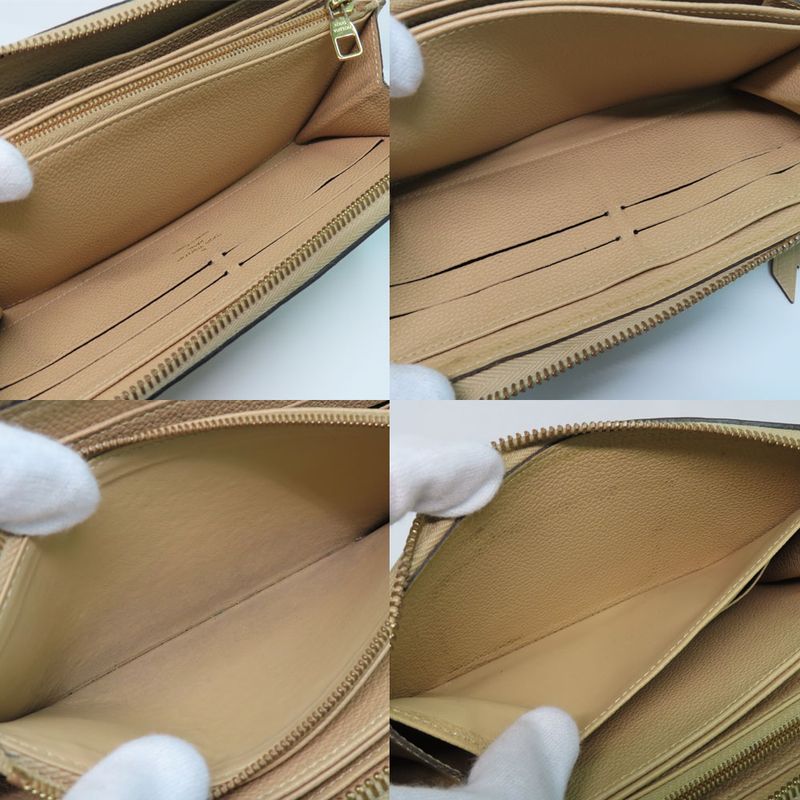 Louis Vuitton Zippy Wallet Monogram Empreinte Dune Beige Long — view 6
