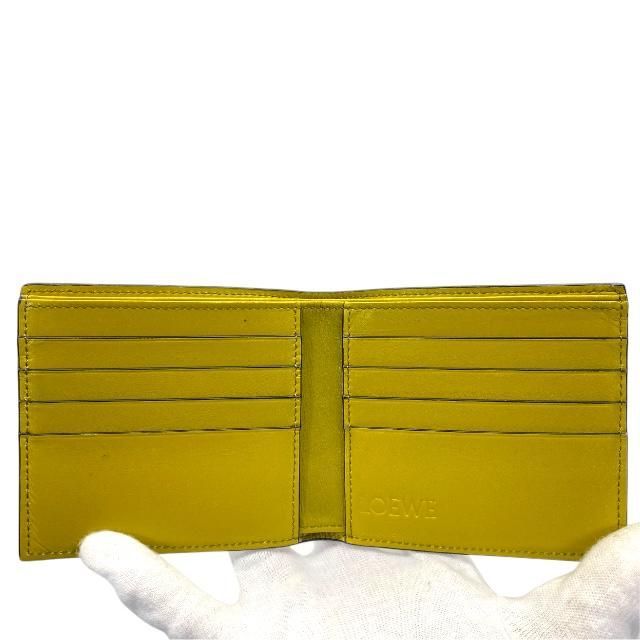 Loewe Wallet Fold Signature Bifold Compact Billfold Logo Leather — view 5