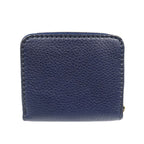 Christian Dior Bee Leather Gold Hardware Navy Blue Bifold Wallet 1128 — view 2