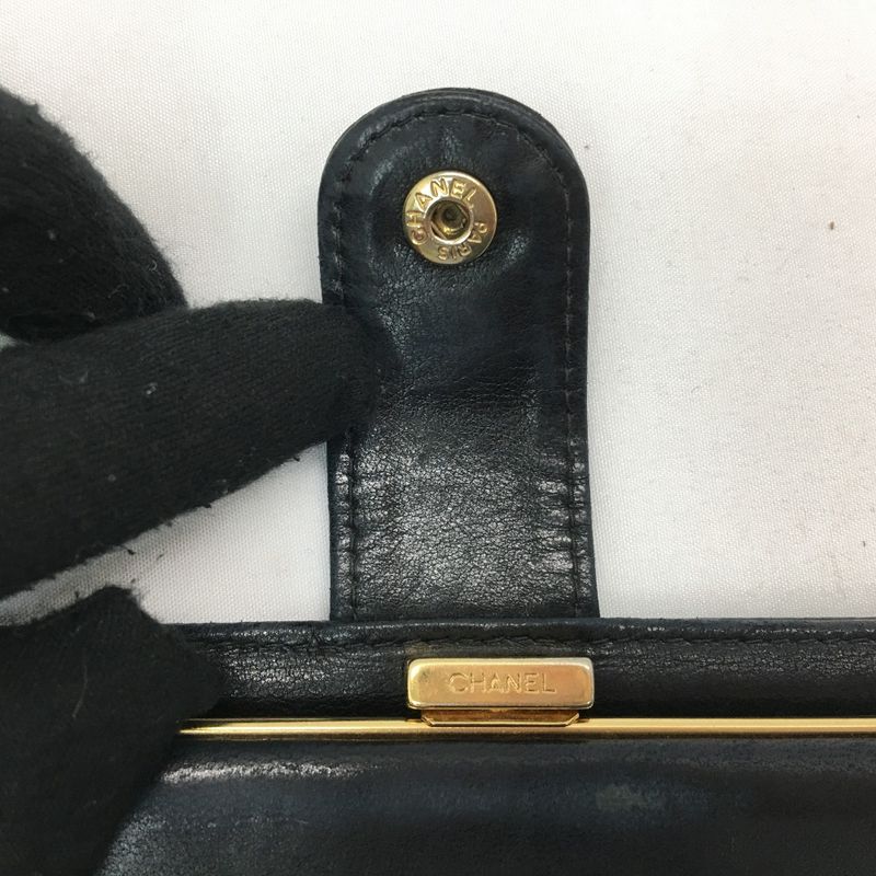 Chanel Bifold Wallet Coco Marc Caviar Leather Black — view 4