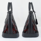 Louis Vuitton Alma PM Monogram Lace Handbag Black Red — view 4