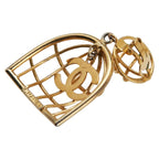 Chanel Vintage Coco Mark Birdcage Gold Plated — view 5