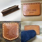 Celine Macadam Pattern Vintage Brown Clutch Bag — view 4