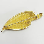 Christian Dior Leaf Motif Brooch Gold GP Accessories Box — view 3