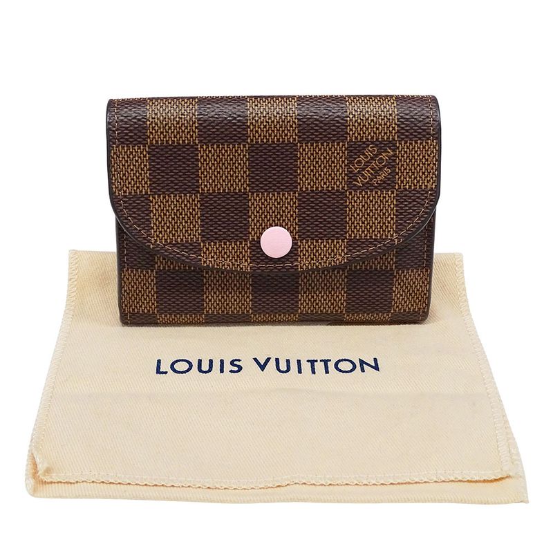 Louis Vuitton Wallet Coin Case Damier Canvas Porte Monnaie Rosalie — view 5