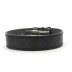 Louis Vuitton Bracelet Vu Good Luck Leather Black Silver Hardware — view 3