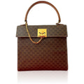 Celine Vintage Ring Macadam Blason Triomphe All Over Pattern Leather