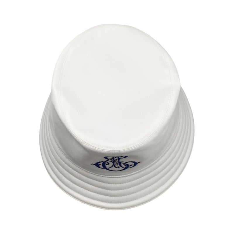 Hermes Hat Bucket Harper Emile Size 58 Cotton White Navy — view 5