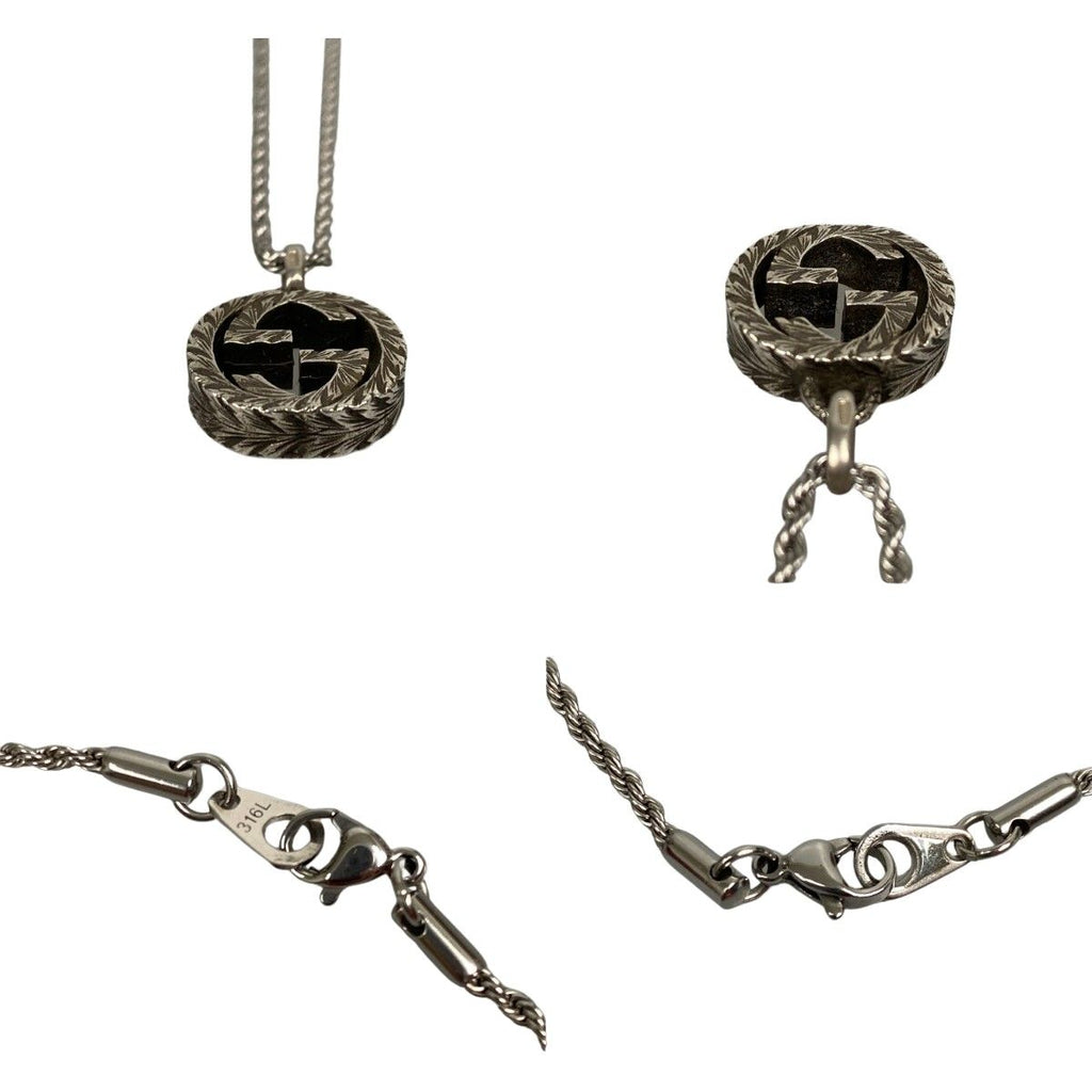 Gucci Necklace Interlocking G Silver 925 Chain Non Product — view 9