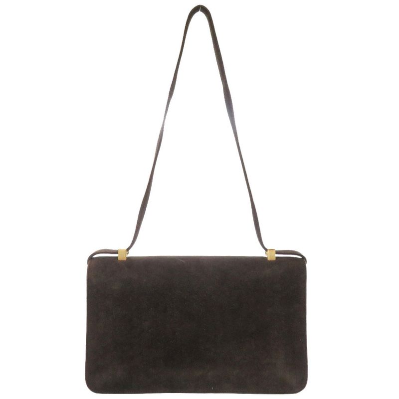 Hermes Ring De Dobris Brown Gold Hardware 00 Vintage Shoulder Bag — view 2